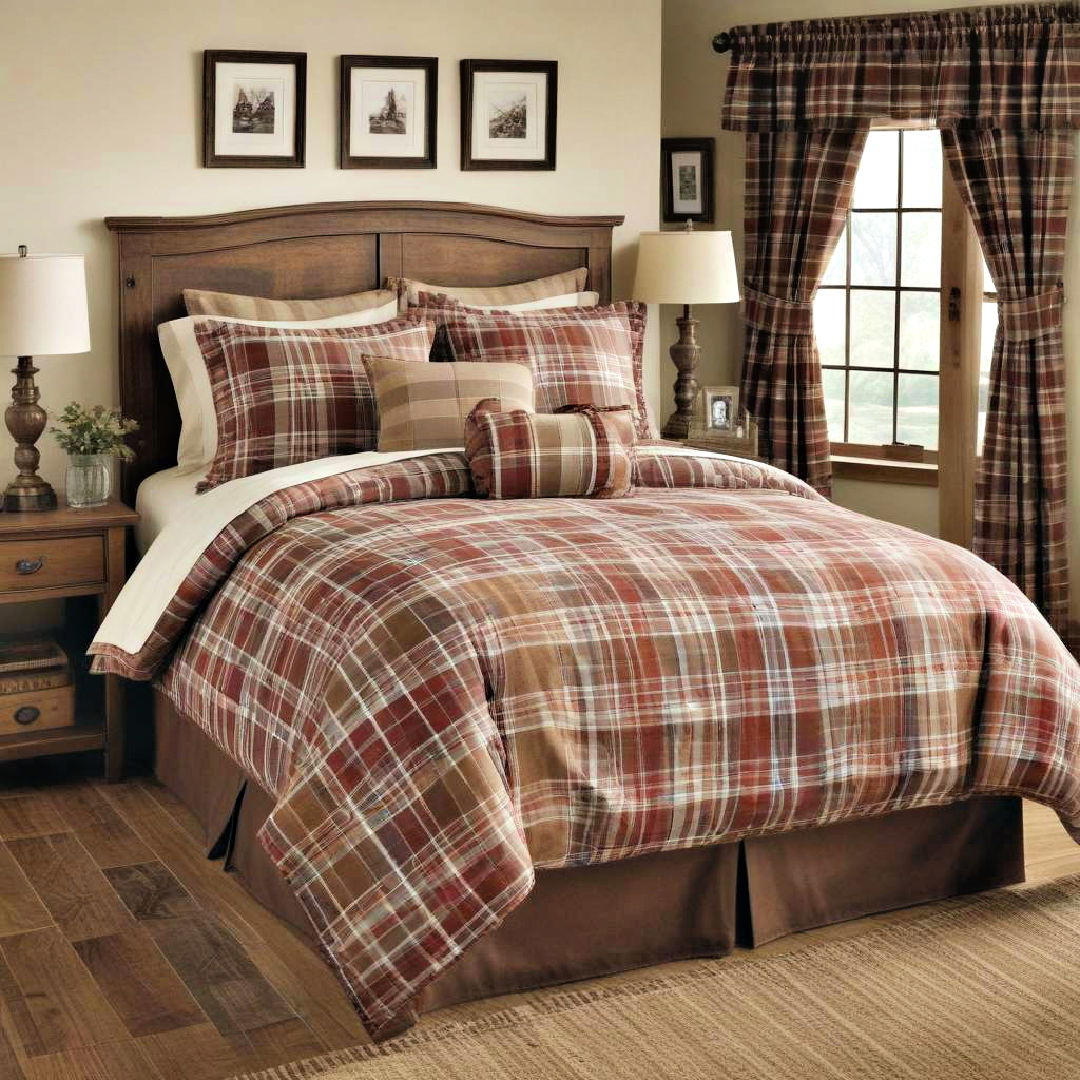 plaid bedding