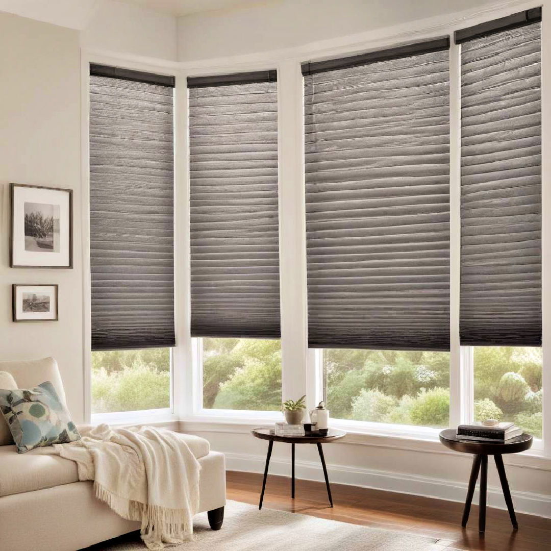 pleated shades for a sleek finish