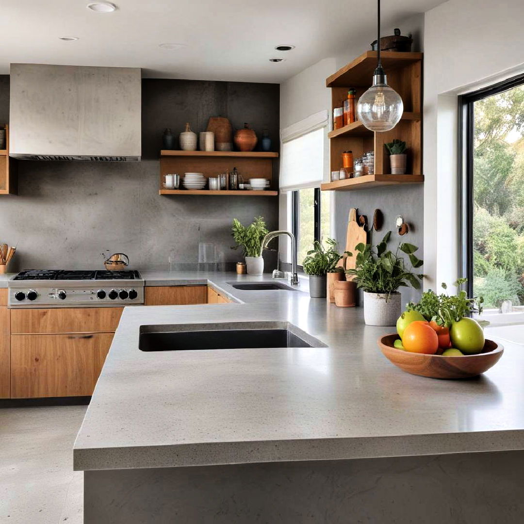 polished concrete countertops