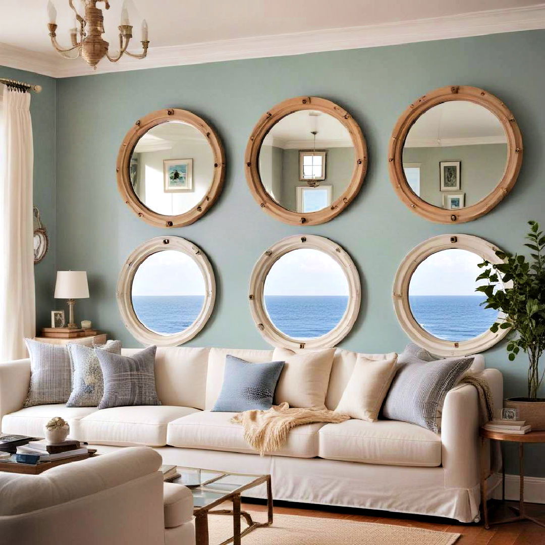 porthole mirrors for a nautical charm