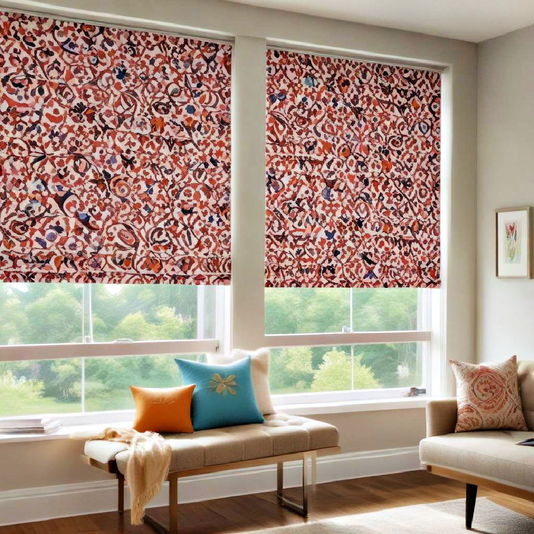 printed roller shades for a pop of personality