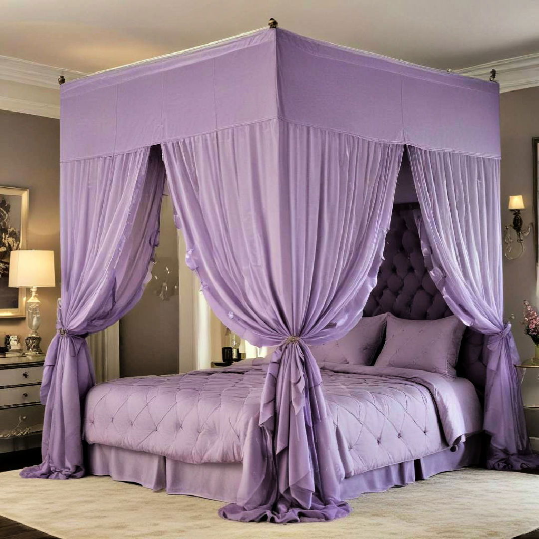 purple bed canopy