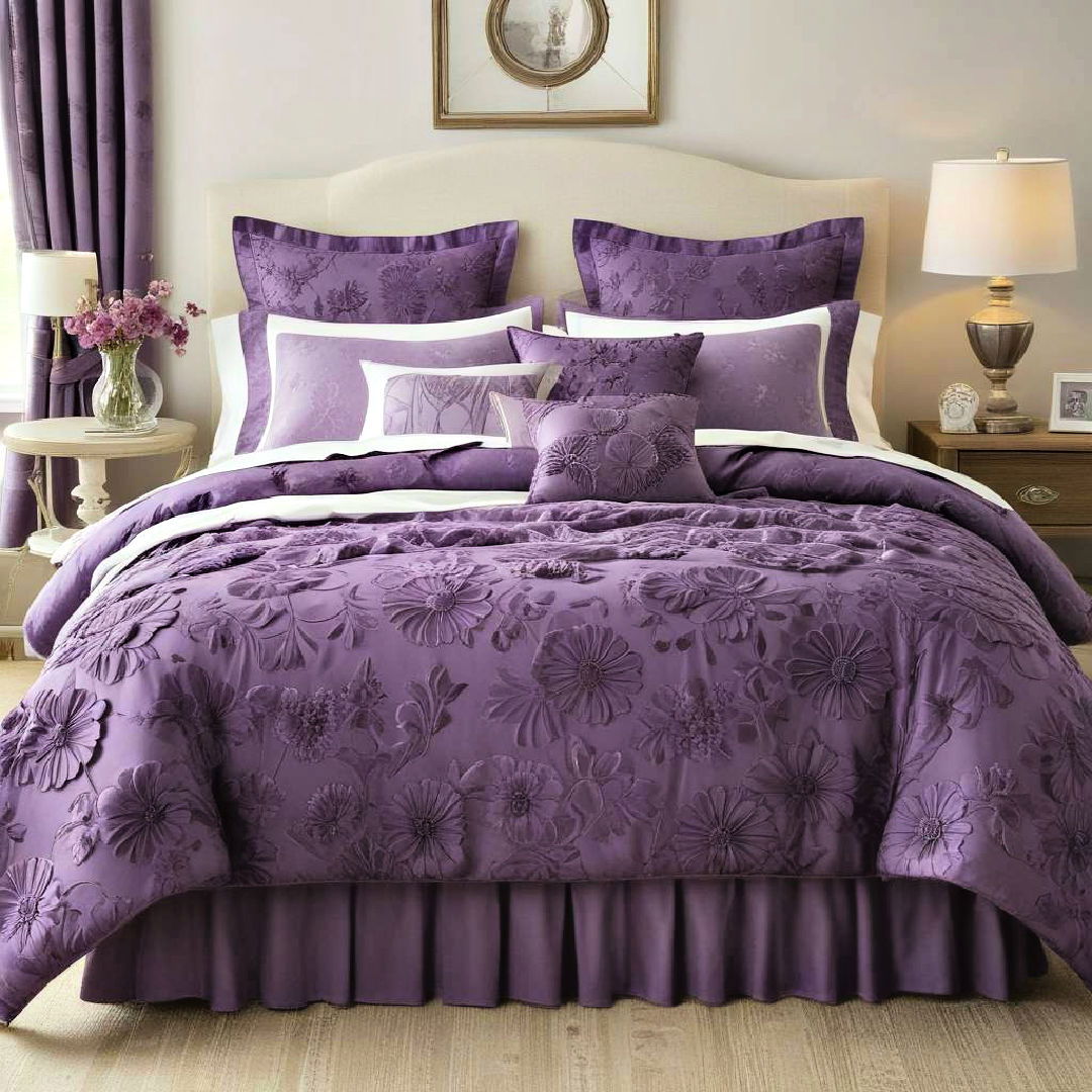 purple bedding accessories