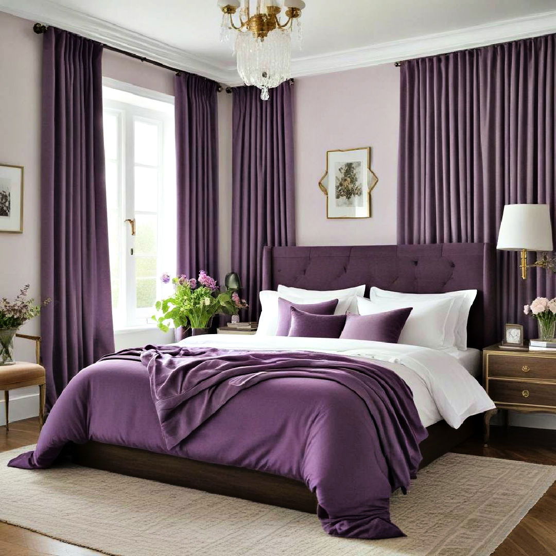 purple curtains