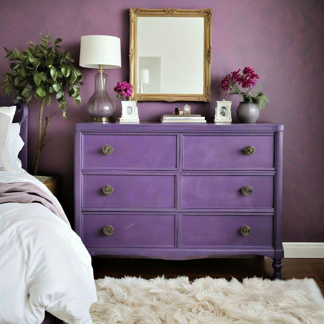 purple dresser