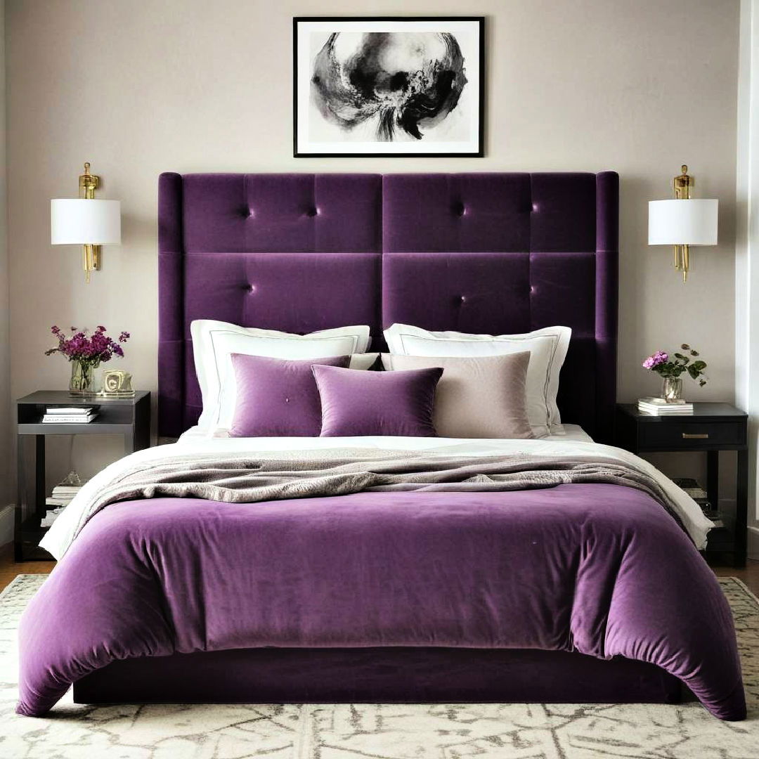 purple headboard