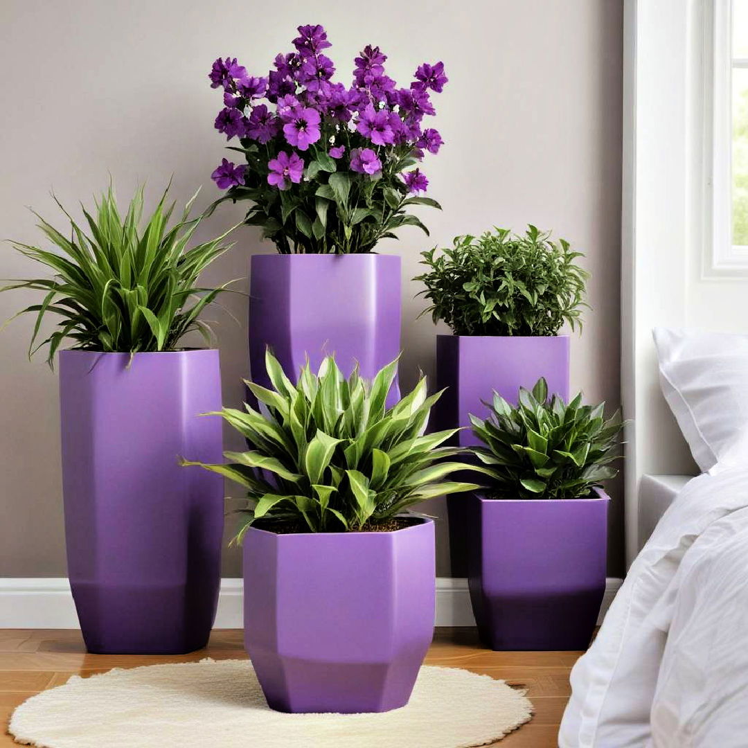 purple planters