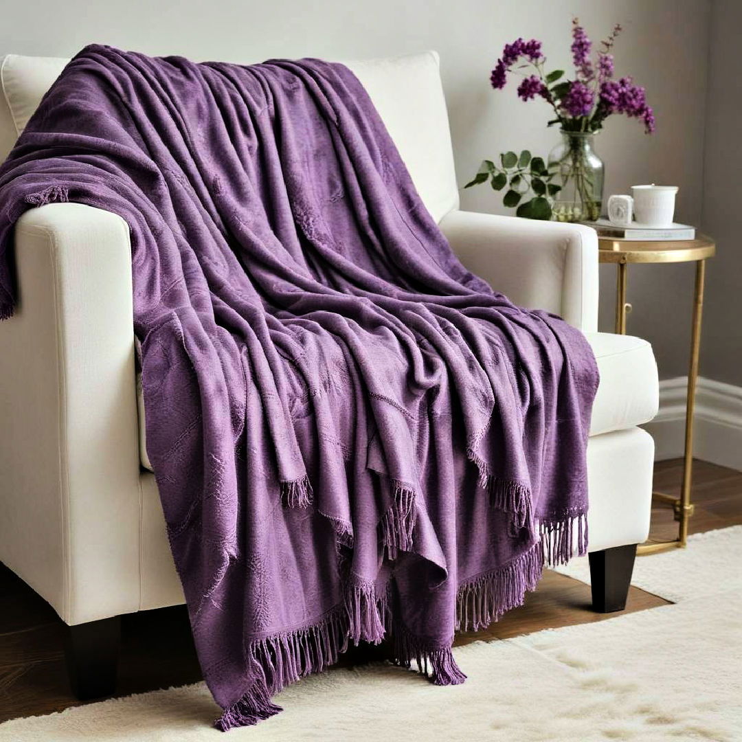 purple throw blankets