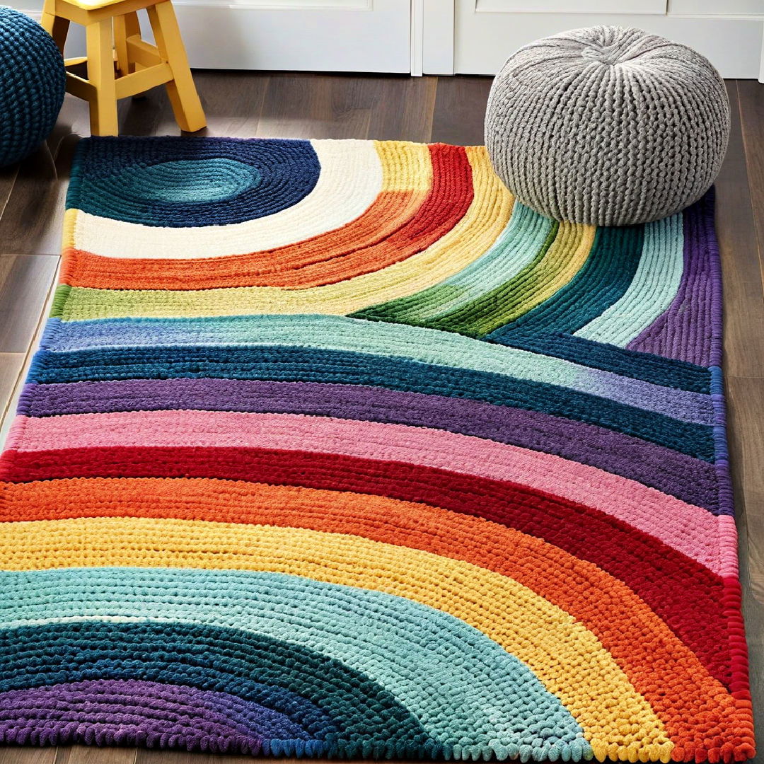 rainbow accent rug