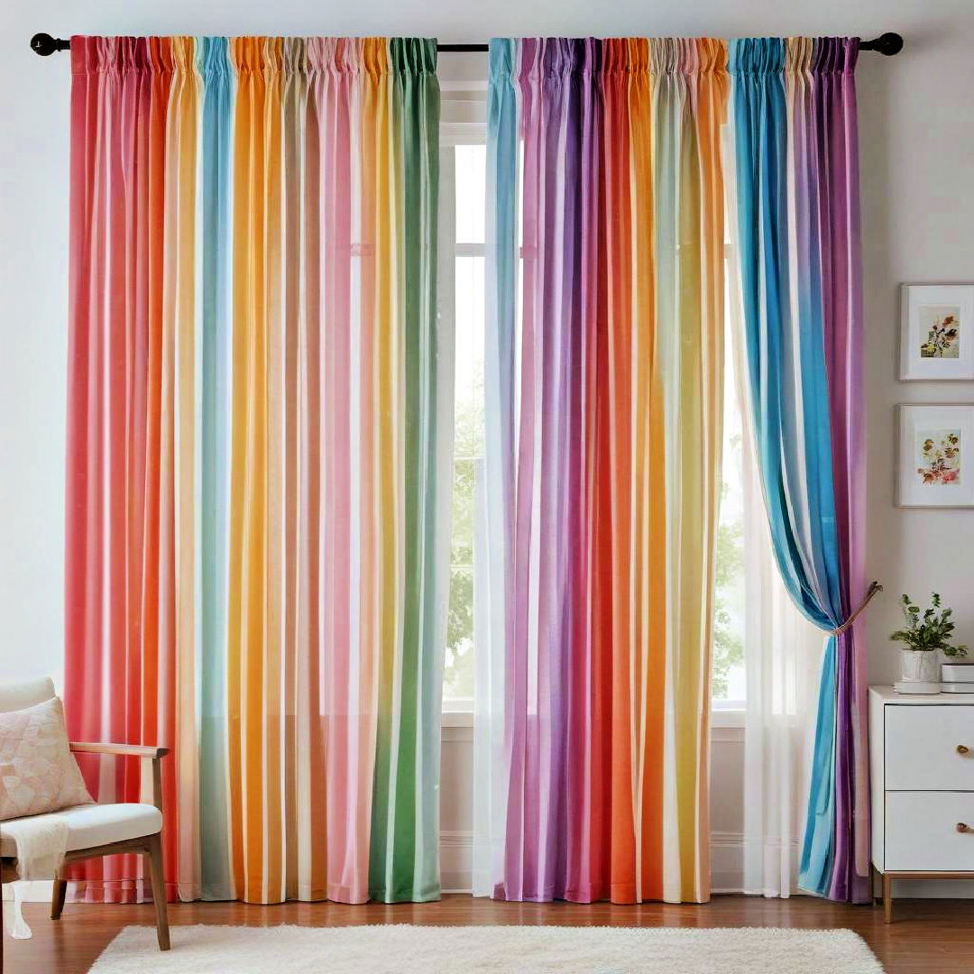 rainbow curtains