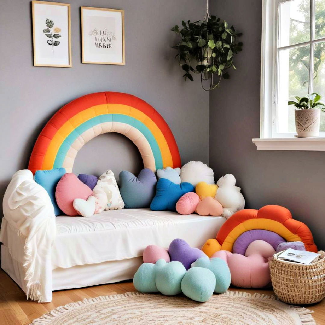 rainbow shaped pillows