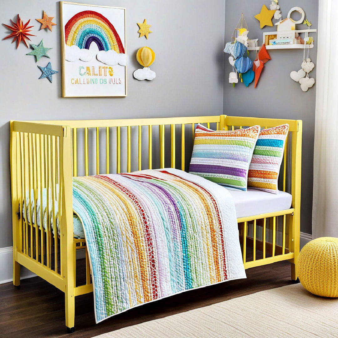 rainbow themed bedding