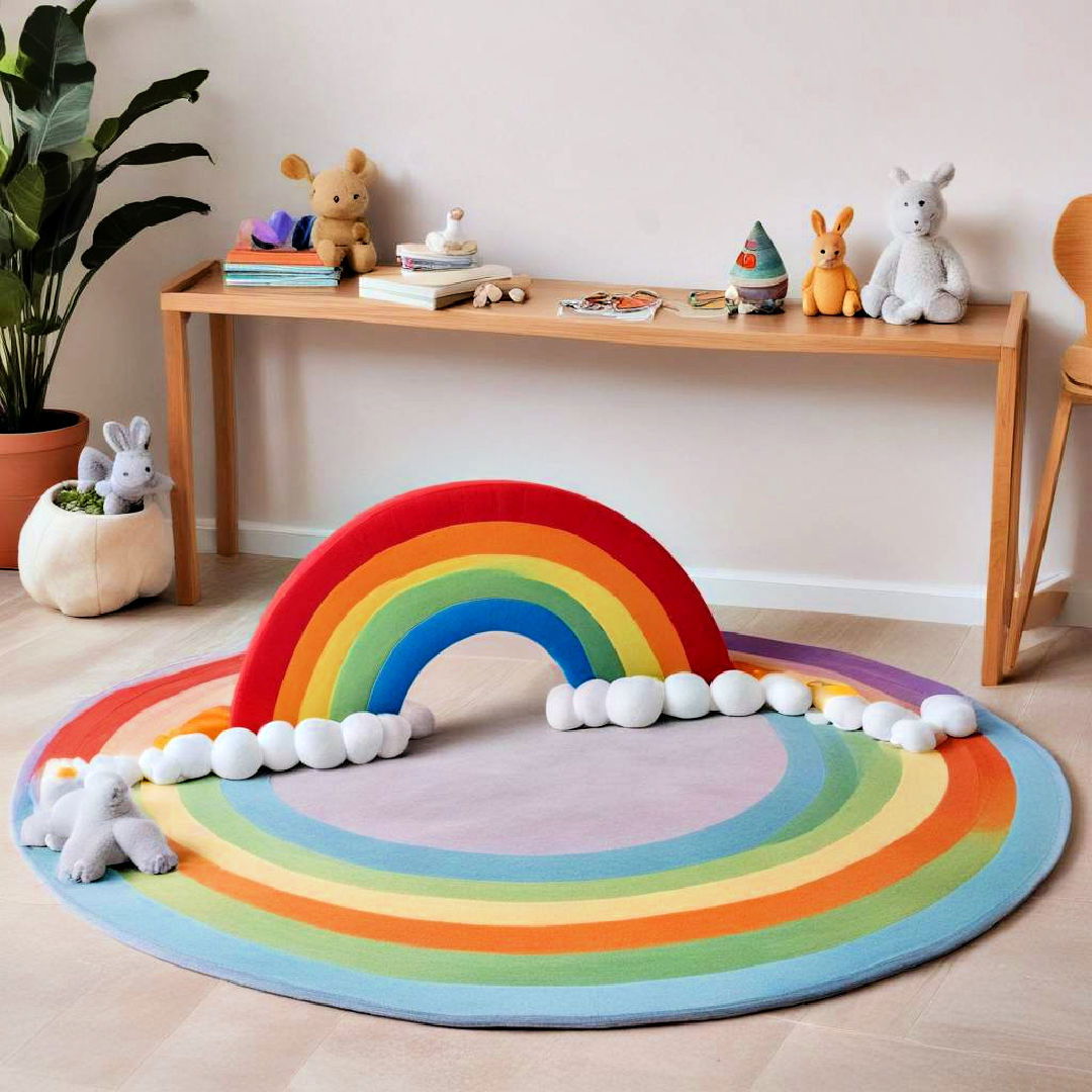 rainbow themed play mat