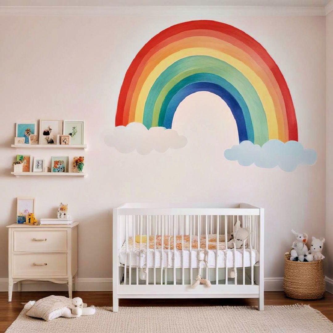 rainbow wall mural