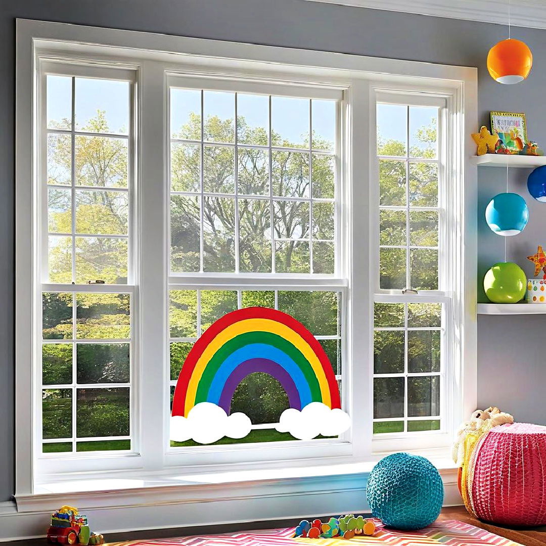 rainbow window decals