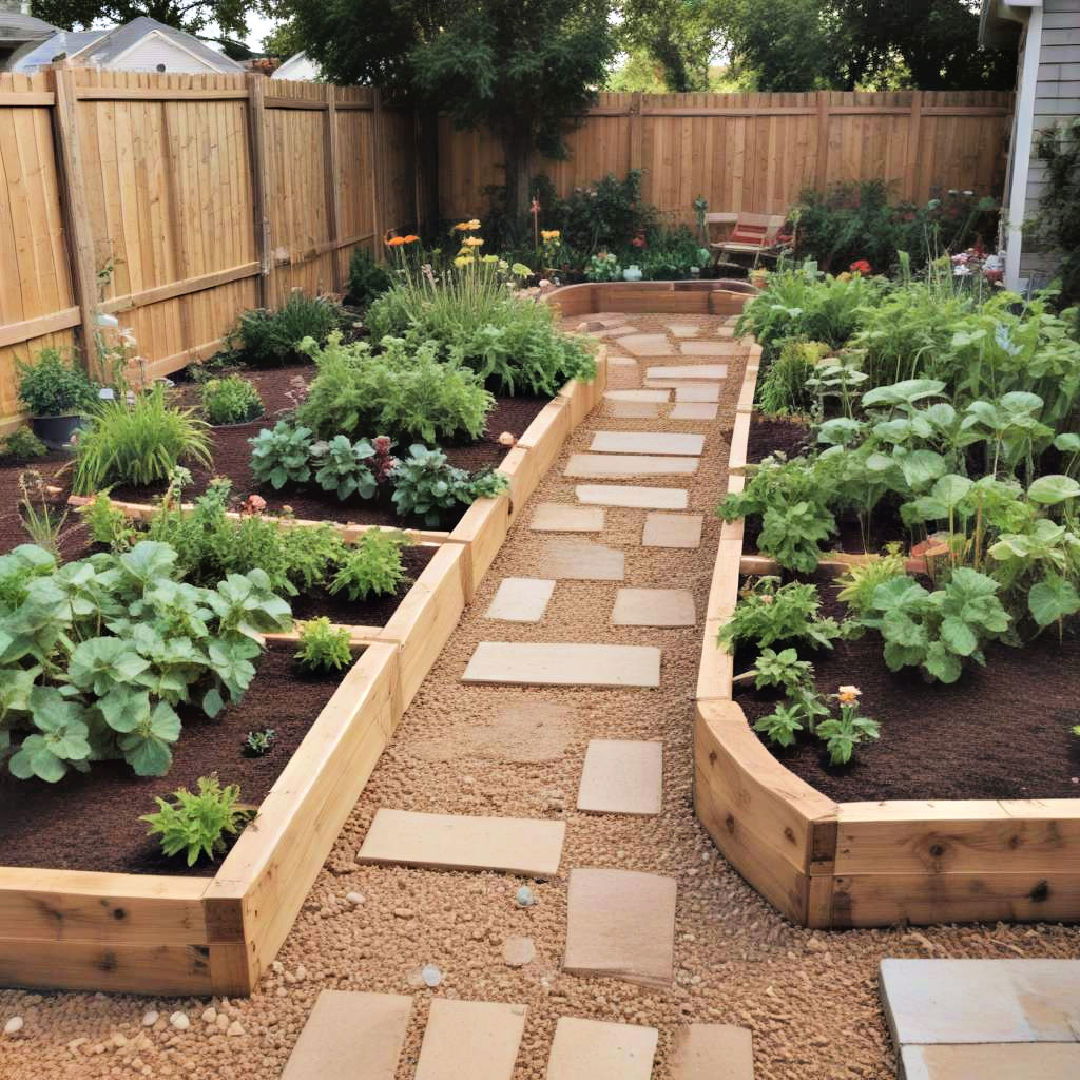 raised bed edging paths