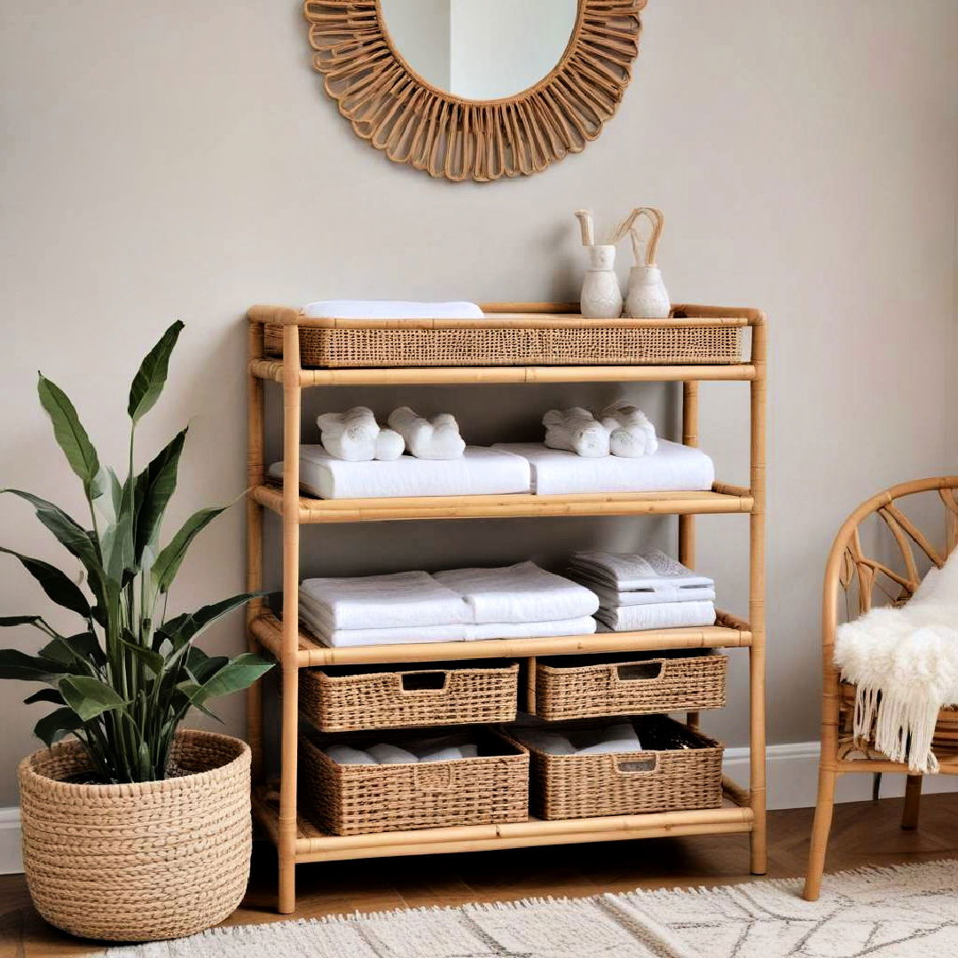 rattan changing table