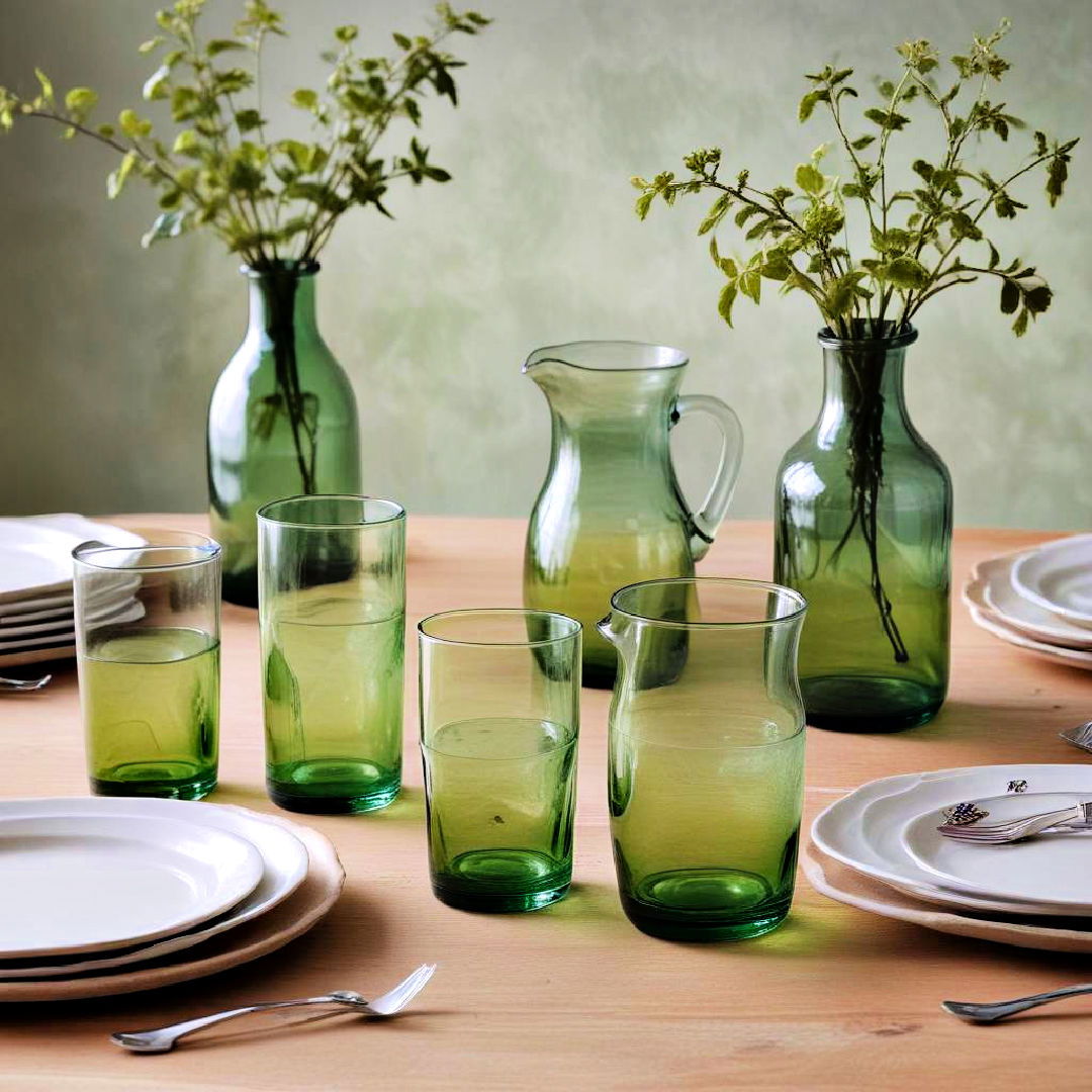 recycled glassware