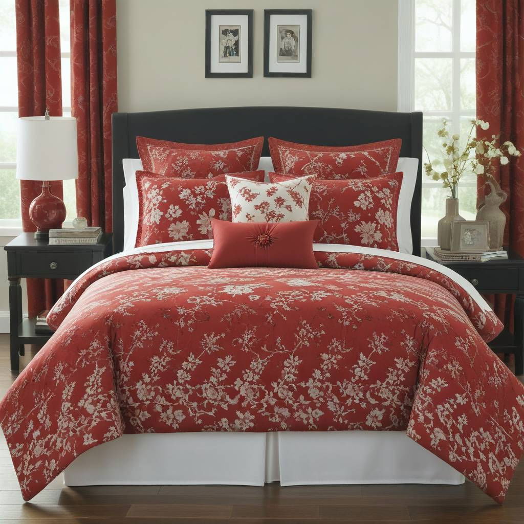 red bedding accessories