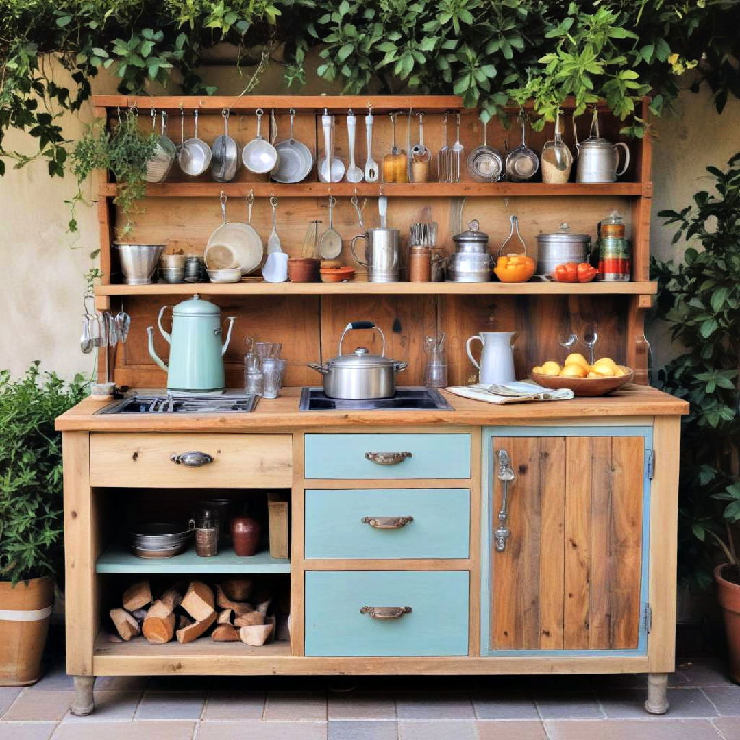 repurposed furniture kitchen