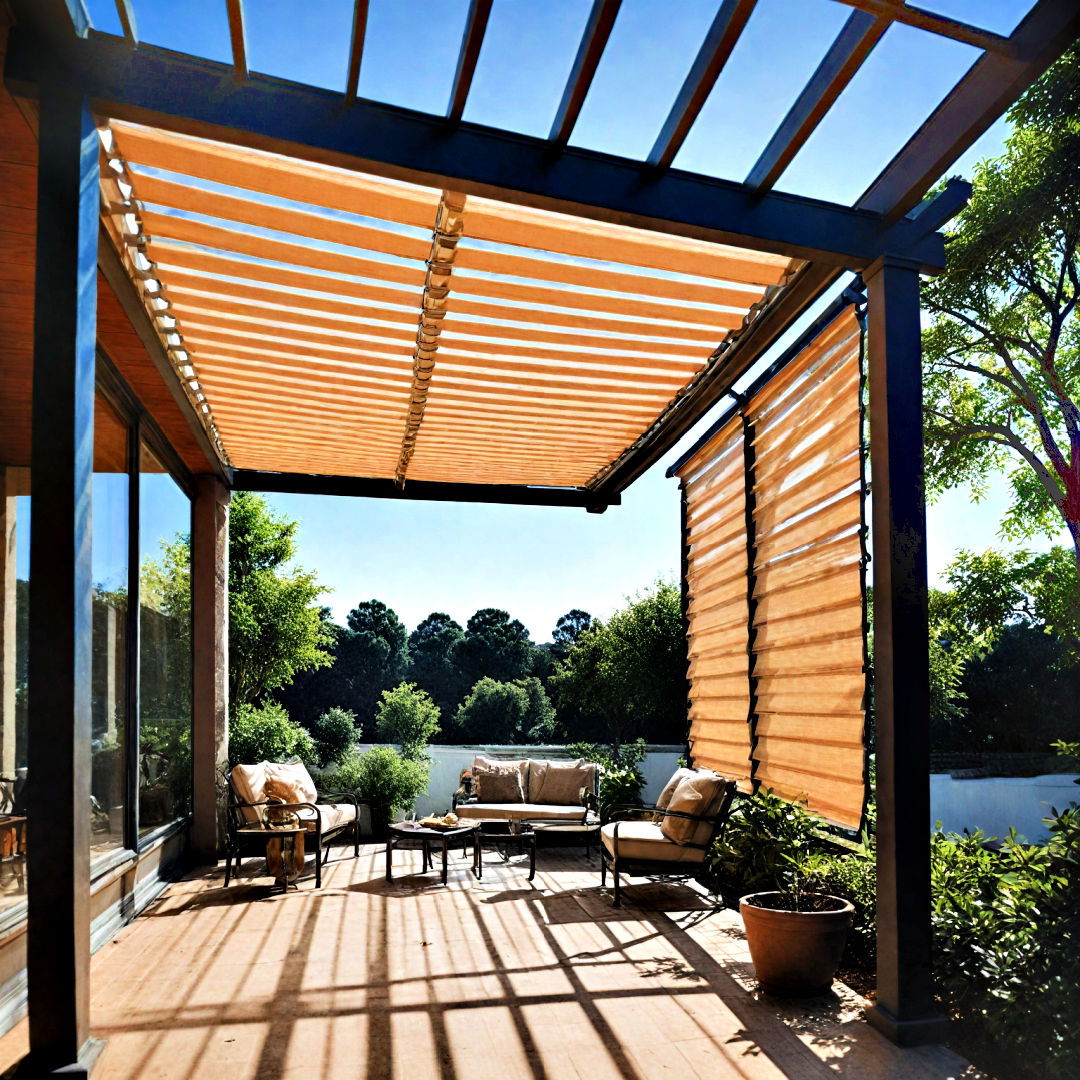 retractable pergola blinds