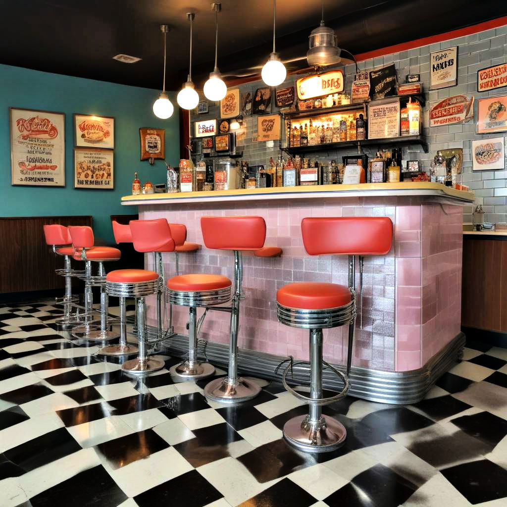retro diner bar