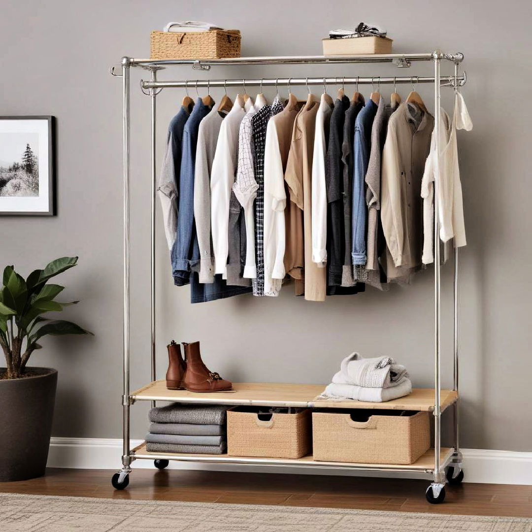 rolling garment rack