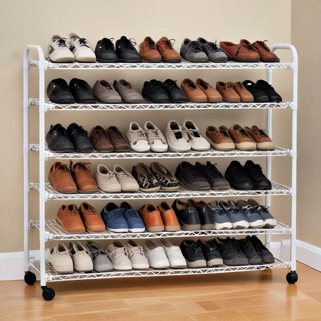 rolling shoe racks