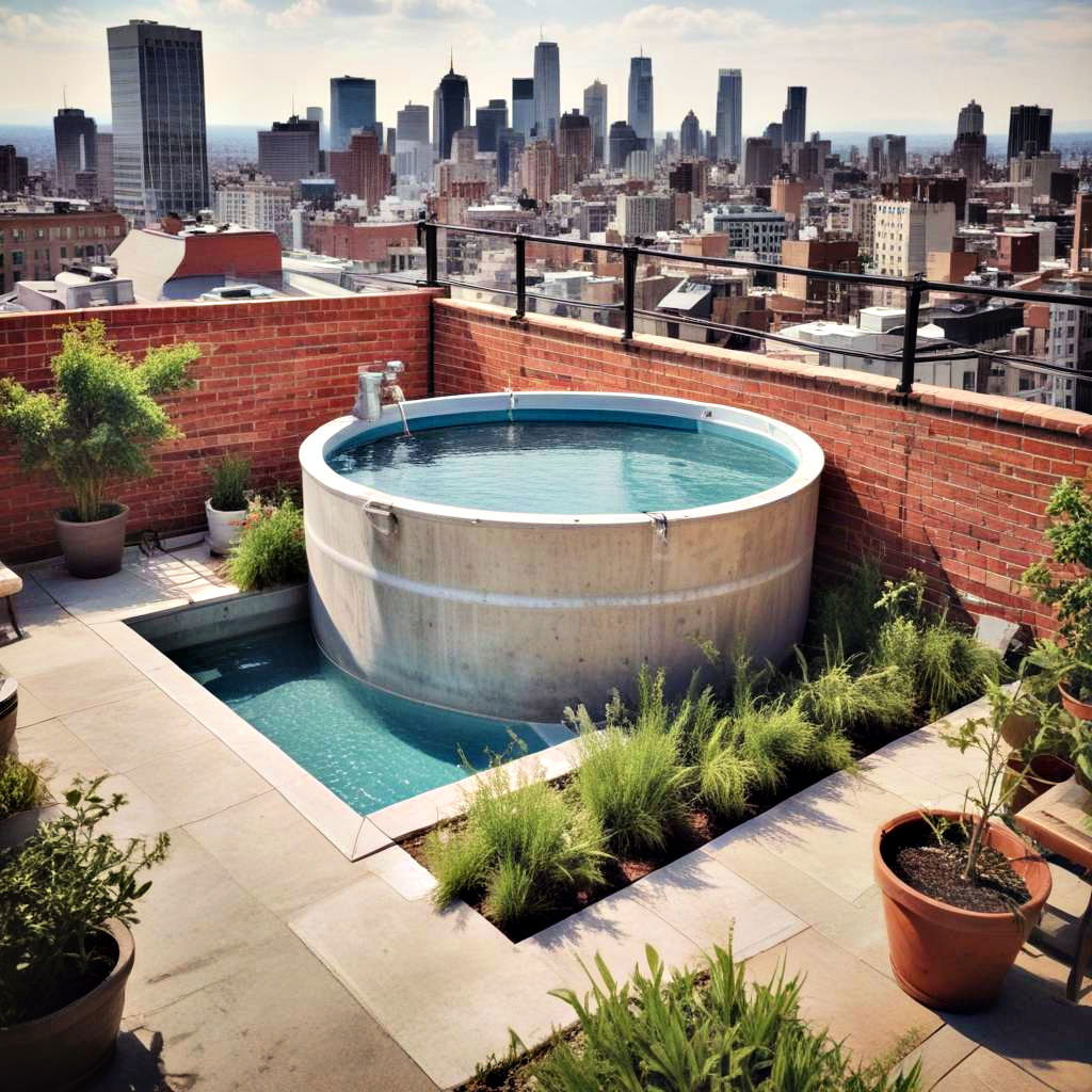 rooftop stock tank pool