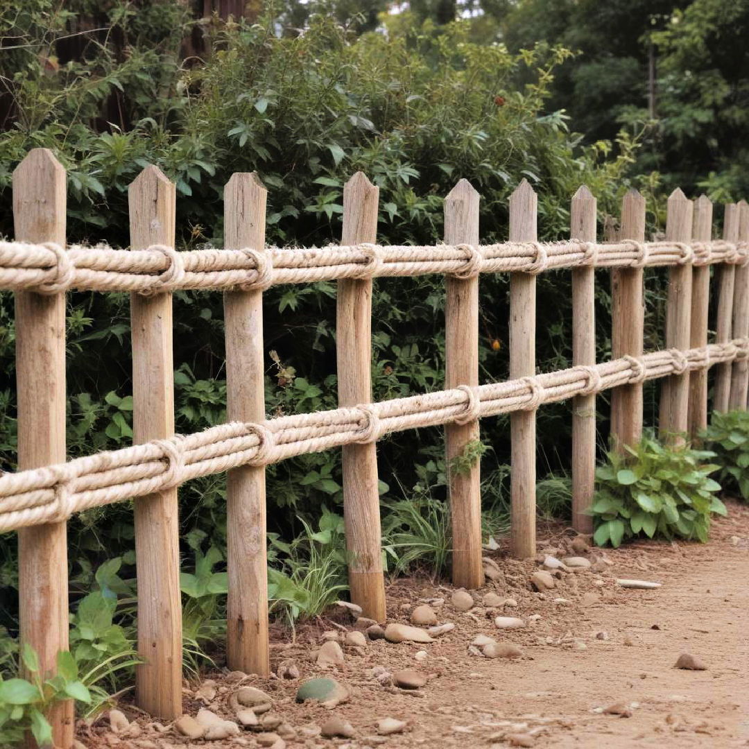 rope and post fencing