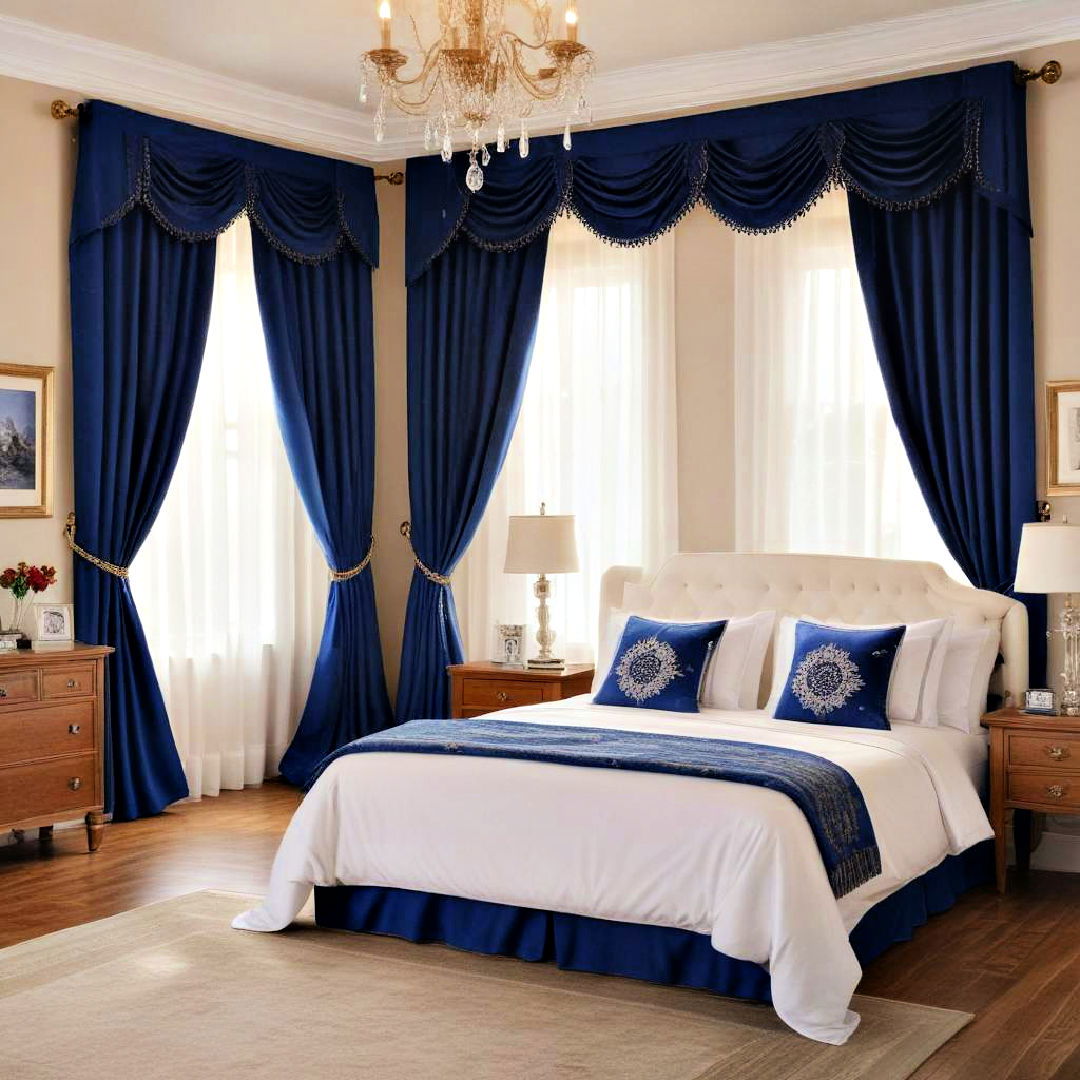 royal blue curtains for bold elegance