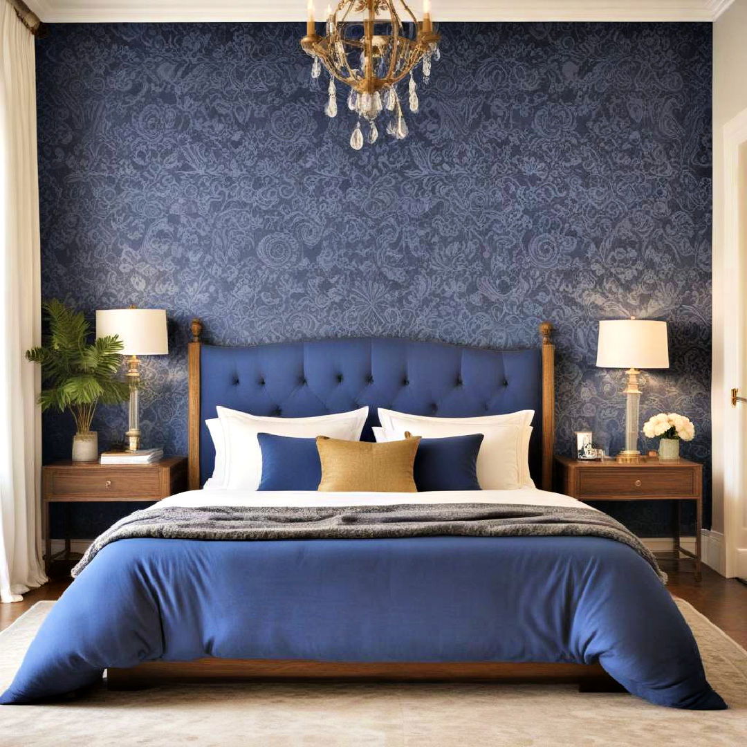 royal blue wallpaper for a dramatic backdrop