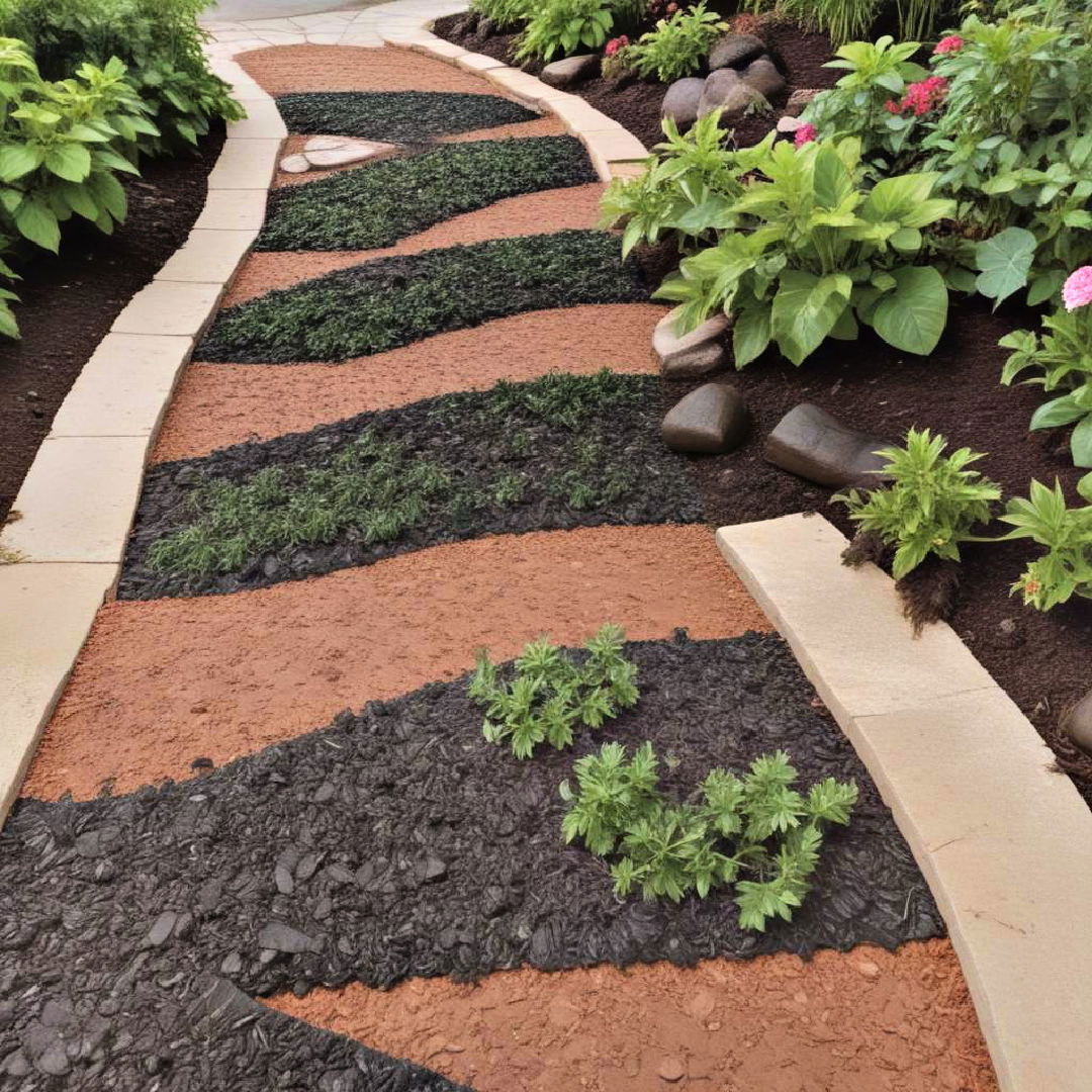 rubber mulch path