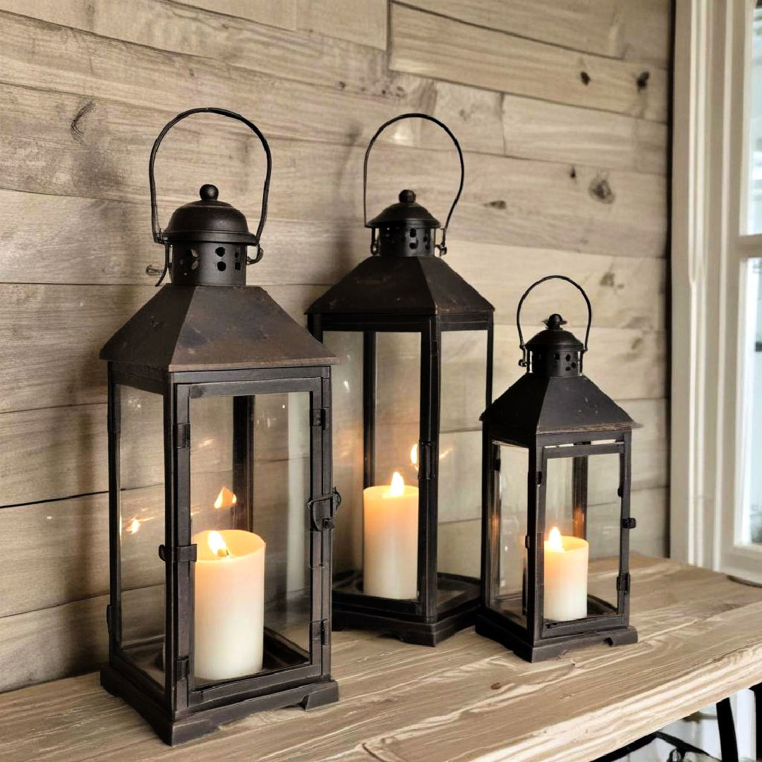 rustic farmhouse lanterns