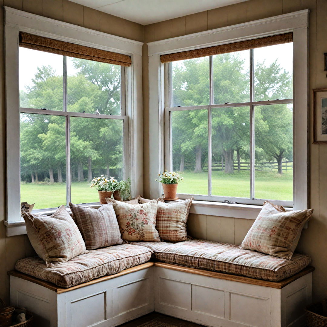 rustic farmhouse window seat