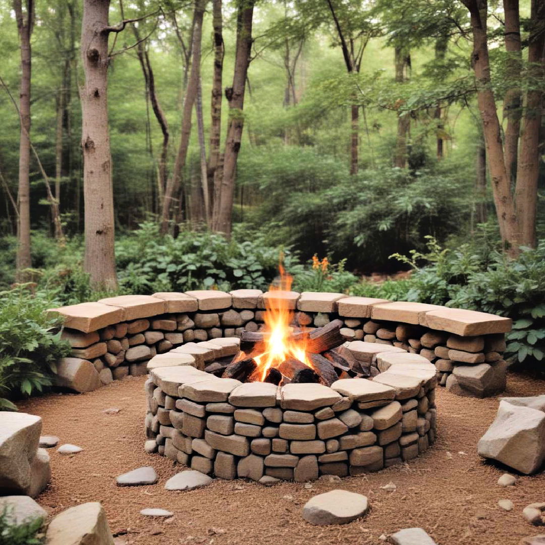 rustic fire pit