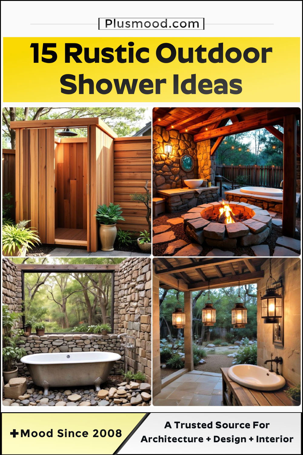 rustic outdoor shower ideas to copy