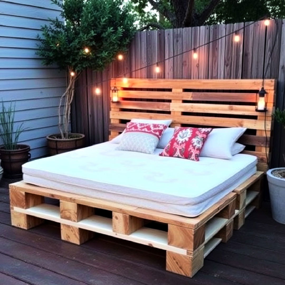 rustic pallet bed