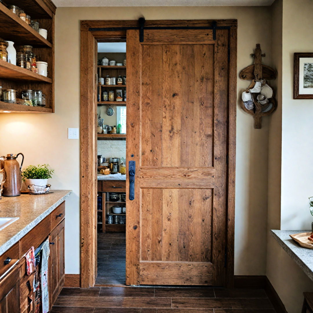 rustic plank pantry door