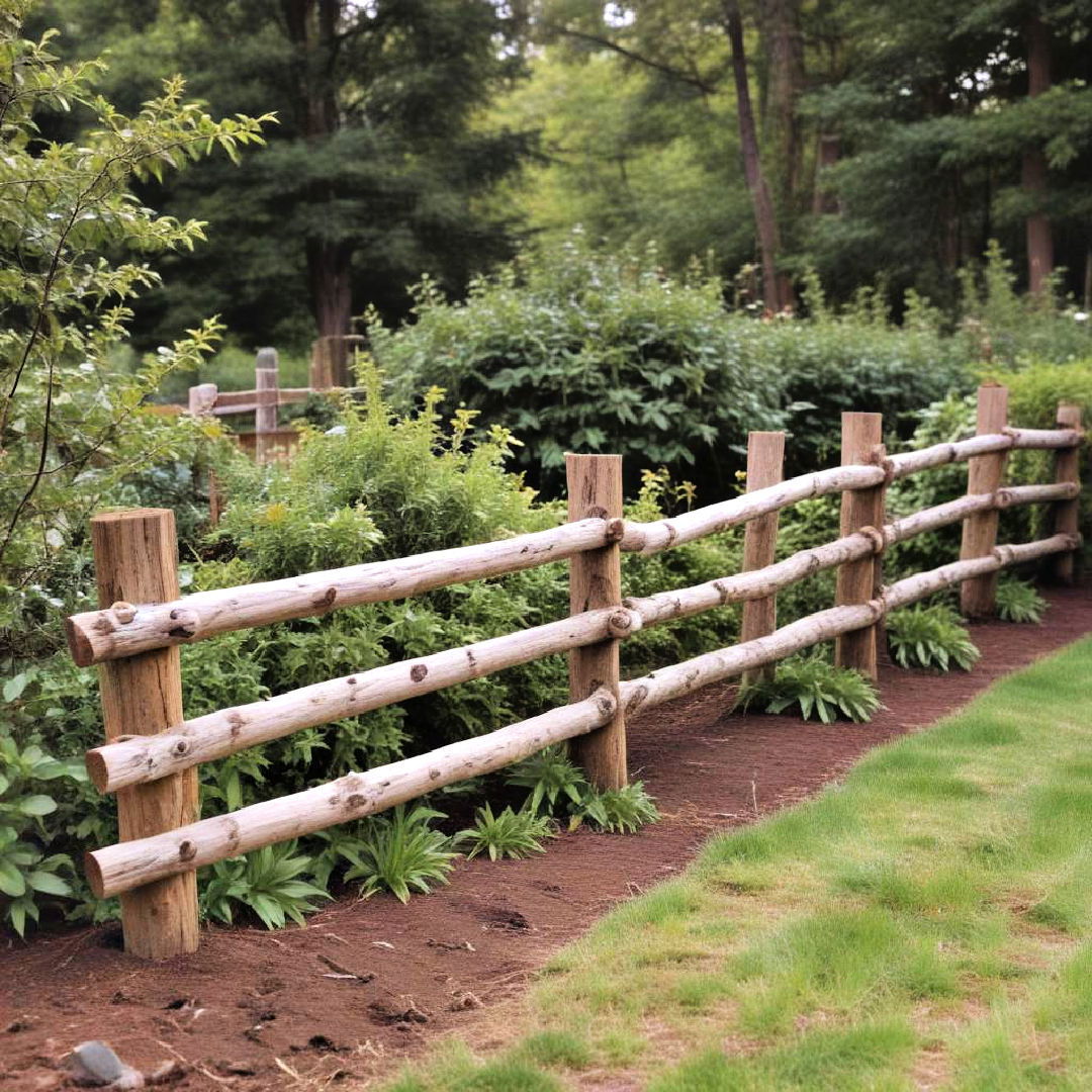 rustic split rail fences