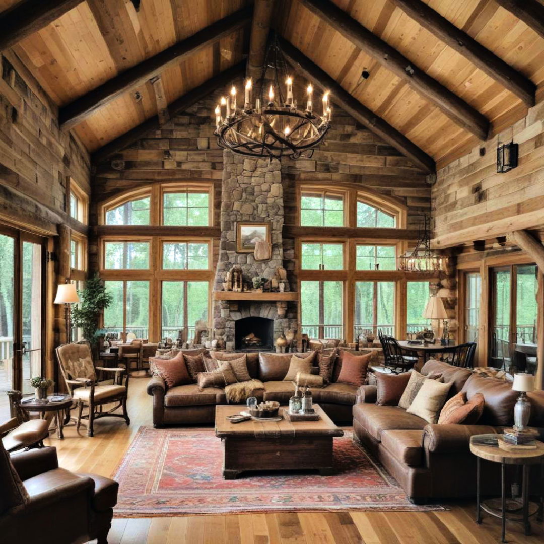 rustic wood accents