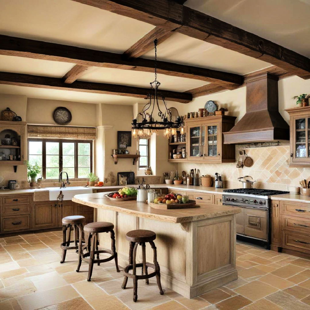 rustic wooden beams