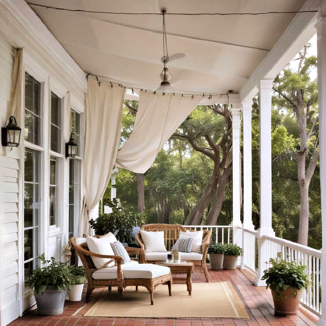 sail cloth porch ceiling