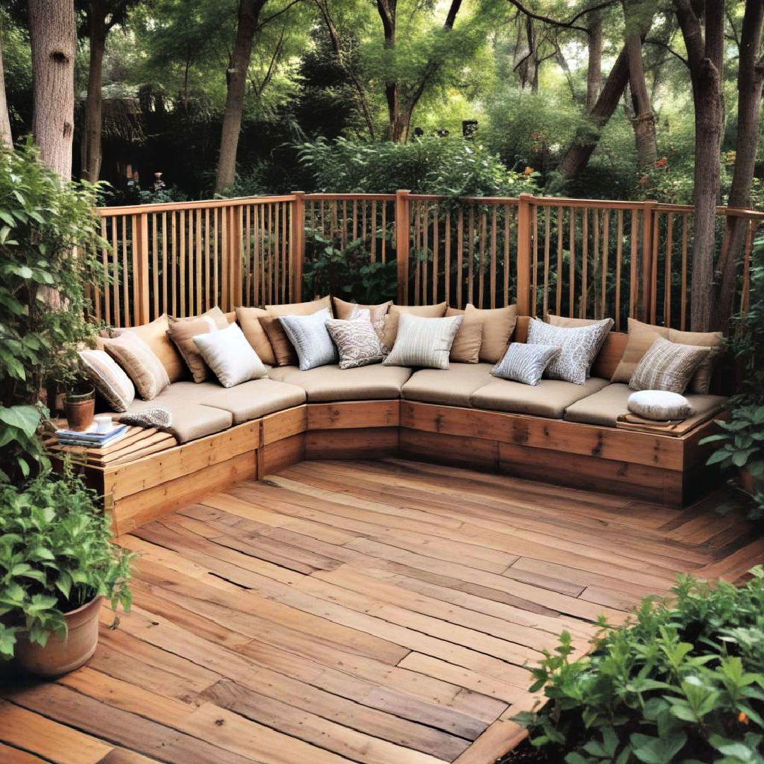 secluded corner decks