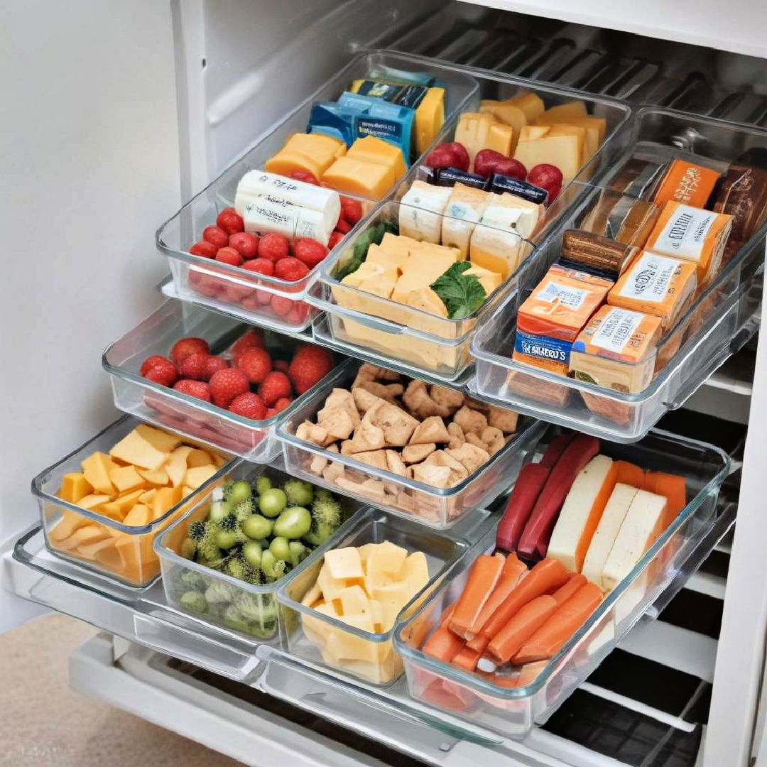 sectioned fridge trays