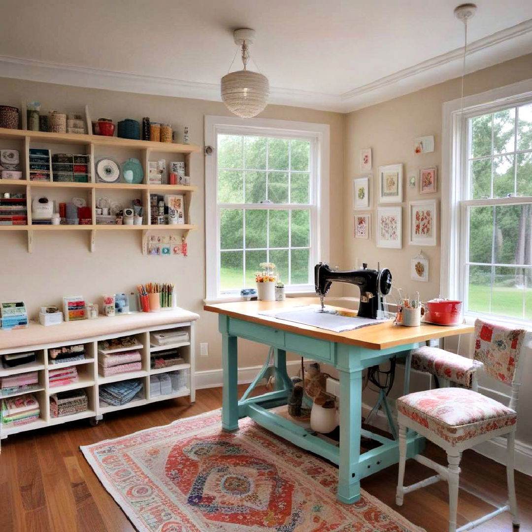 sewing and quilting studio