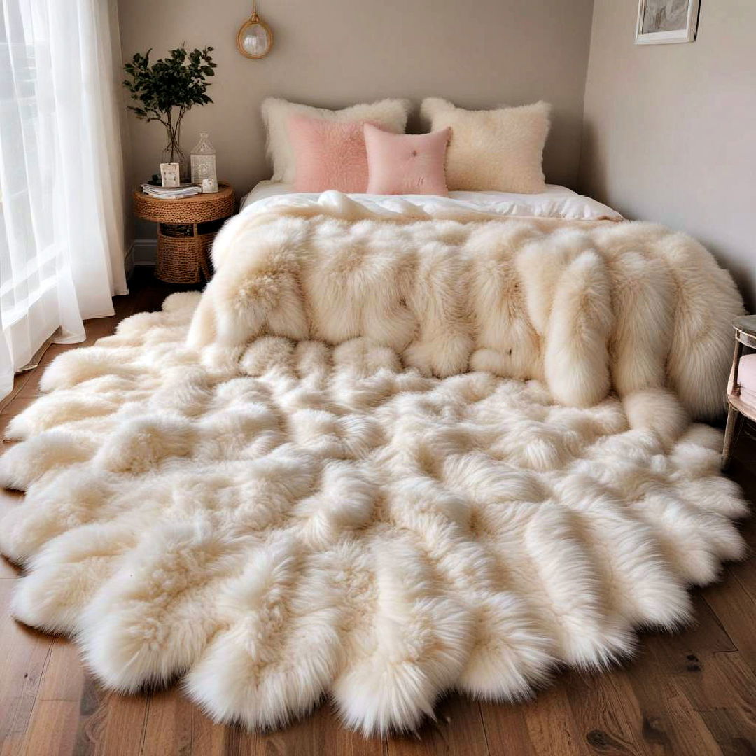 sheepskin or faux fur rugs