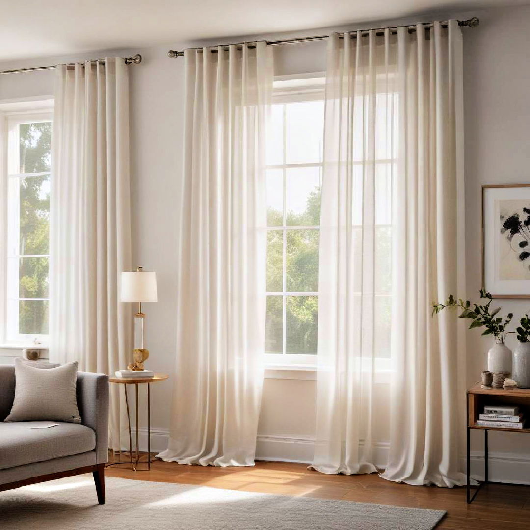 sheer curtains for soft natural light