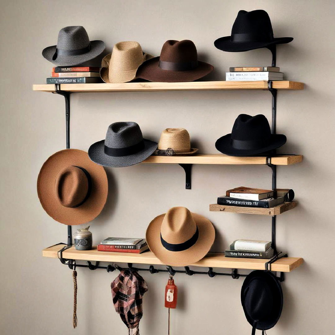 shelf hat rack combo