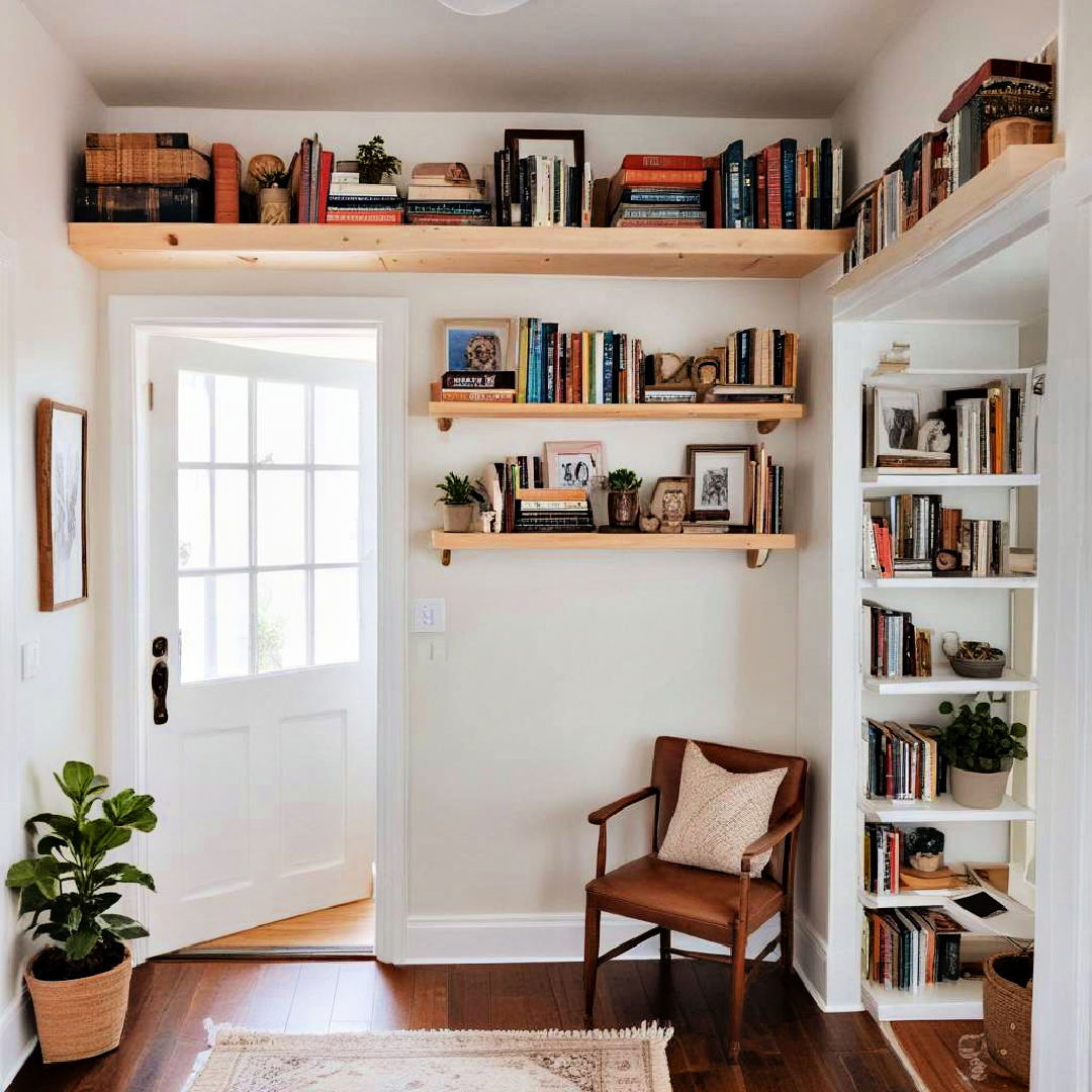 shelves above doorways